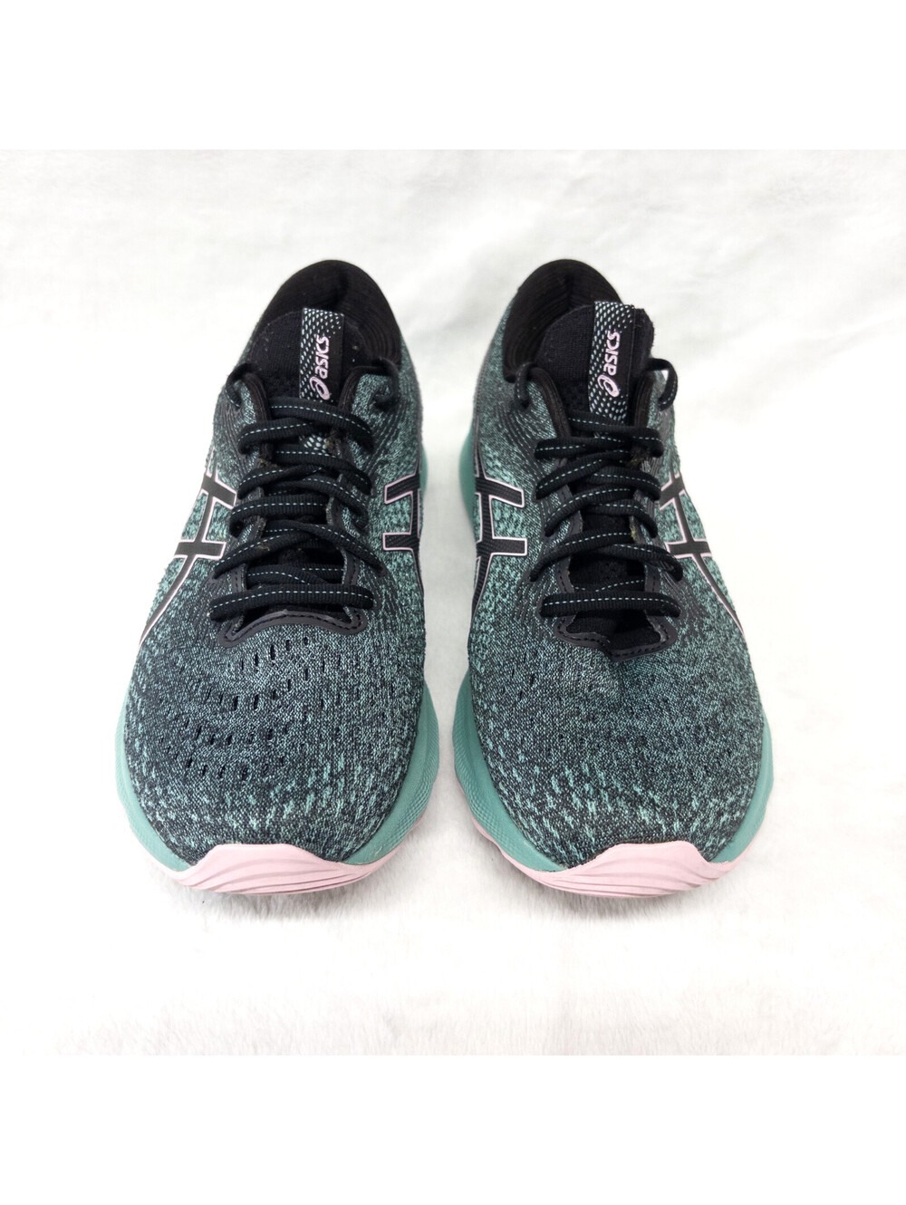 Asics Gel-Nimbus 24 Womens Sneakers Size 9 Teal Black Running Shoes 1012B201